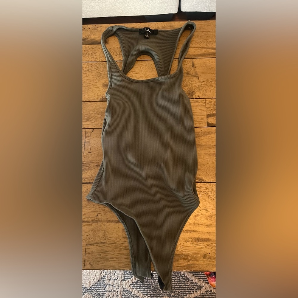 Lulus olive green bodysuit tank - size small